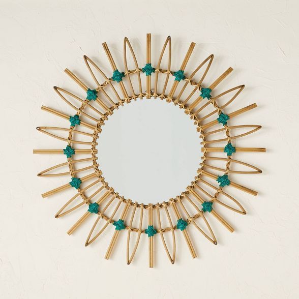 30" Dia Rattan Mirror with Cotton Cord - Opalhouse™ designed with Jungalow™ | Target