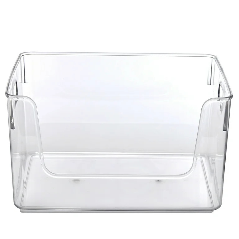 Mainstays Clear Glossy Plastic Open Front Organizer Bin , Single Size Organizer Bin, Adult Size | Walmart (US)