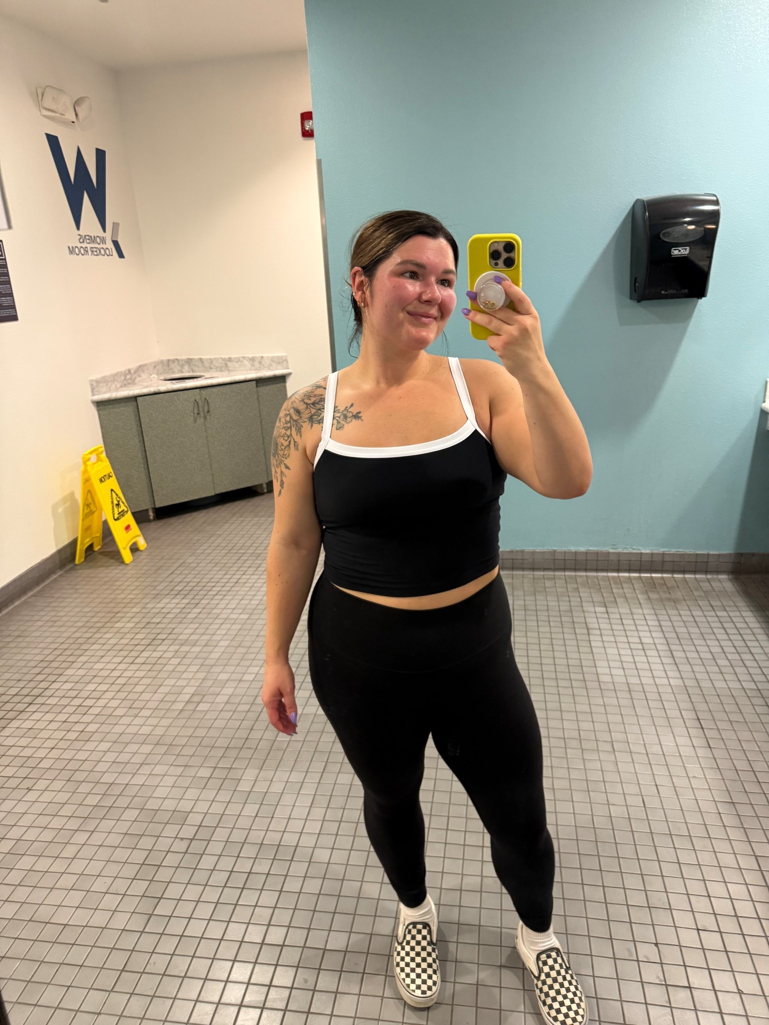 New fav workout tank alert! $30 on sale in the app. I’m definitely buying another color. I’m wearing size XL!  Align leggings size down. I’m wearing 10 in 23” length. Vans come in wides if you didn’t know!!

#LTKActive #LTKSaleAlert #LTKMidsize