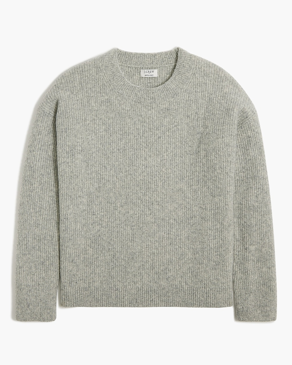 Ribbed boyfriend crewneck sweater in extra-soft yarn | J.Crew Factory