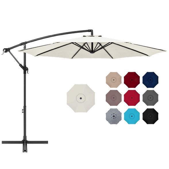 Best Choice Products 10ft Offset Hanging Outdoor Market Patio Umbrella w/ Easy Tilt Adjustment | Target