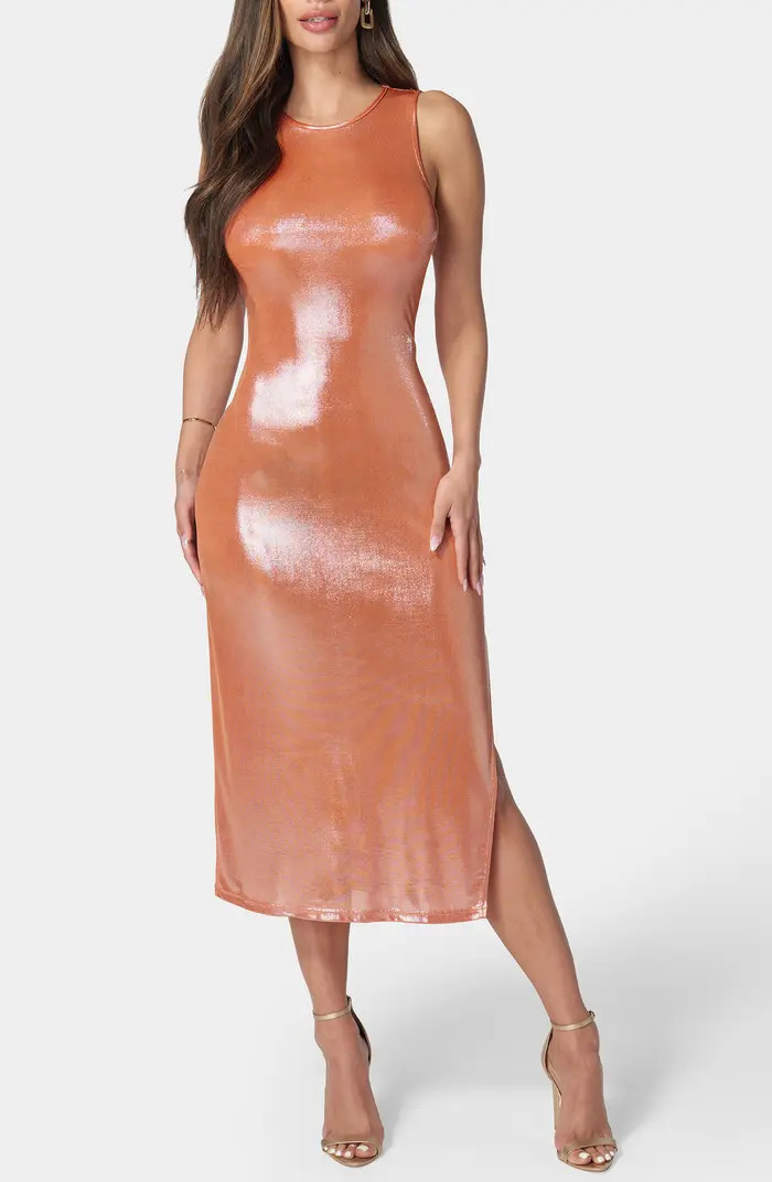 Metallic Body-Con Midi Dress | Nordstrom
