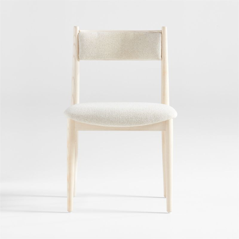 Petrie Bleached Ash Upholstered Dining Chair with Performance Fabric | Crate & Barrel | Crate & Barrel
