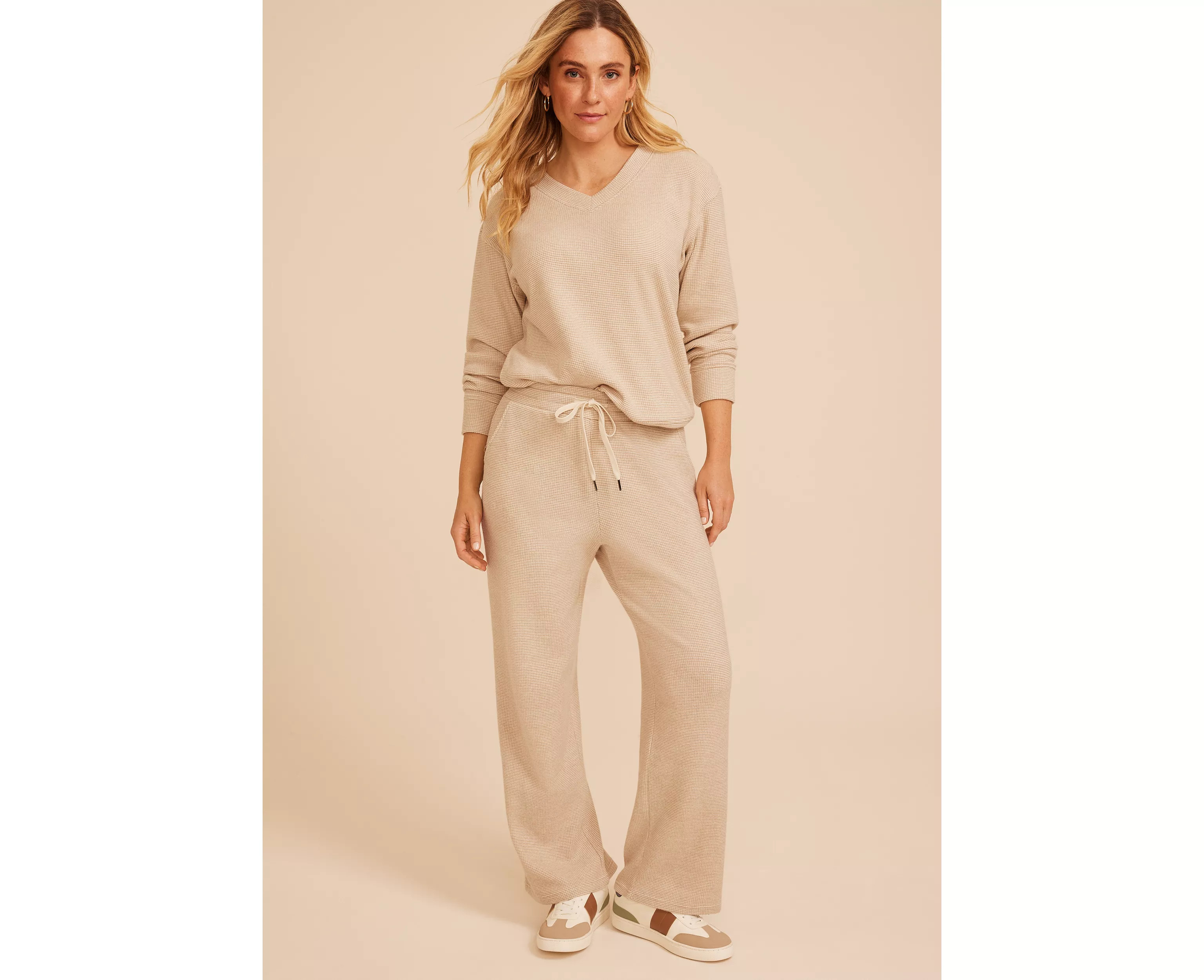 Cozy Waffle High Rise Wide Leg Pants | maurices | Maurices