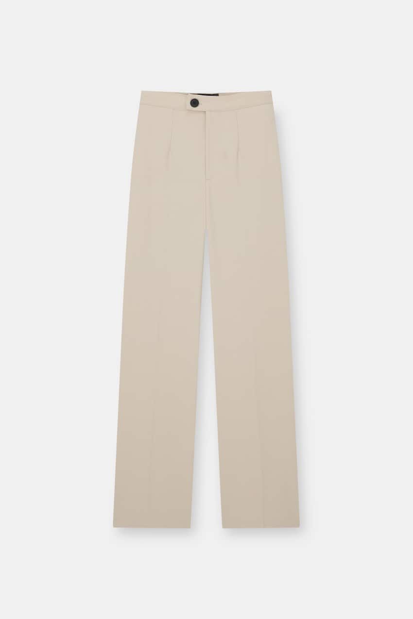 Straight-leg darted smart trousers | PULL and BEAR UK