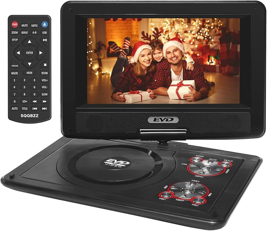 11.5" Portable DVD Player with 9.5" Swivel Screen, 5-Hours Rechargeable Battery,Car DVD Player,Su... | Amazon (US)