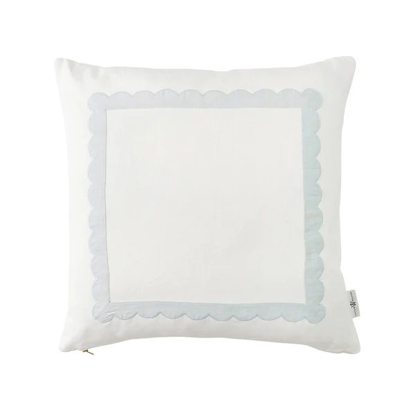 Scallop Trim Pillow in Mist | Caitlin Wilson Design