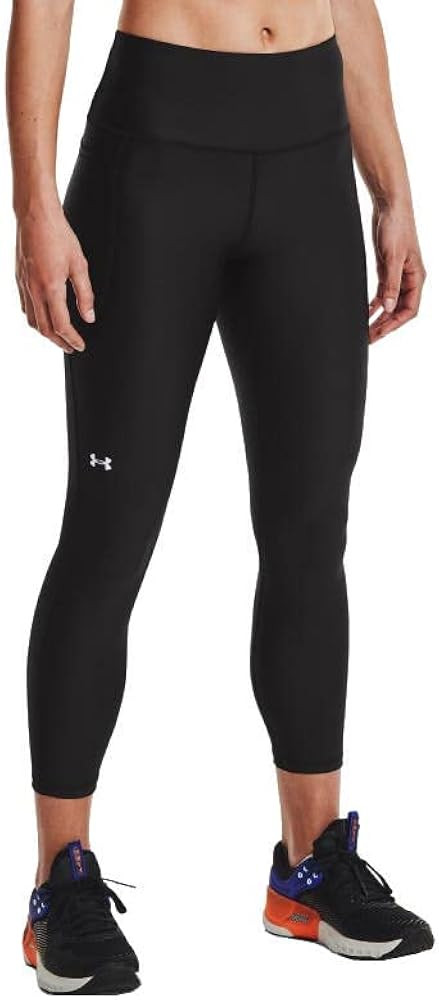 Under Armour womens HeatGear Armour High Waisted No Slip Ankle Leggings , Black (001)/White , Sma... | Amazon (US)