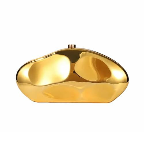 WuDiaoer Shell Shape Acrylic Clutch Geometric Acrylic Evening Bag Shiny Egg Purses and Handbags for Women Wedding Party, Gold | Amazon (US)