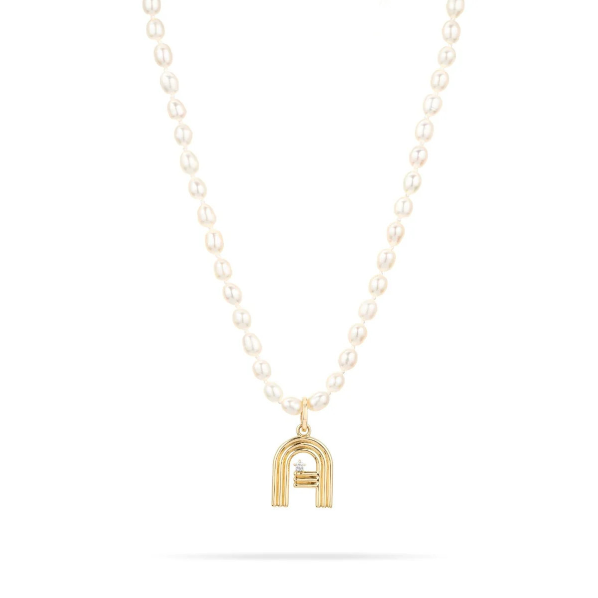 Chunky Seed Pearl Initial Necklace | Adina Reyter