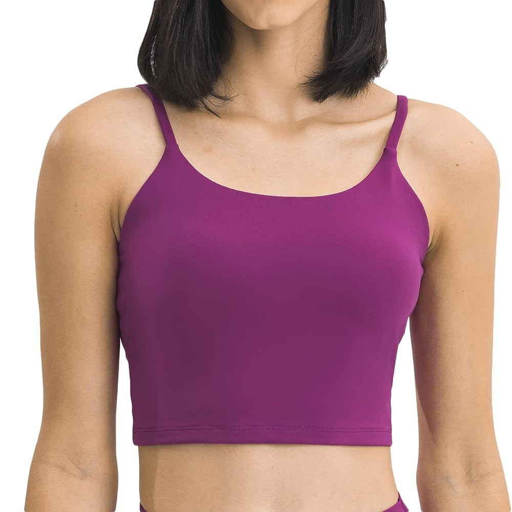 Lemedy Women Padded Sports Bra Fitness Workout Running Shirts Yoga Tank Top | Amazon (US)