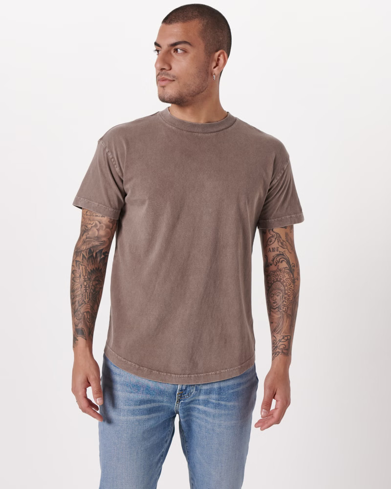 Essential Curved Hem Tee | Abercrombie & Fitch (US)