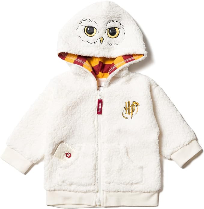 Harry Potter Hedwig Owl Fleece Zip Up Costume Hoodie Newborn to Toddler | Amazon (US)