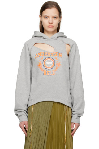 Andersson Bell - Gray Cutout Hoodie | SSENSE