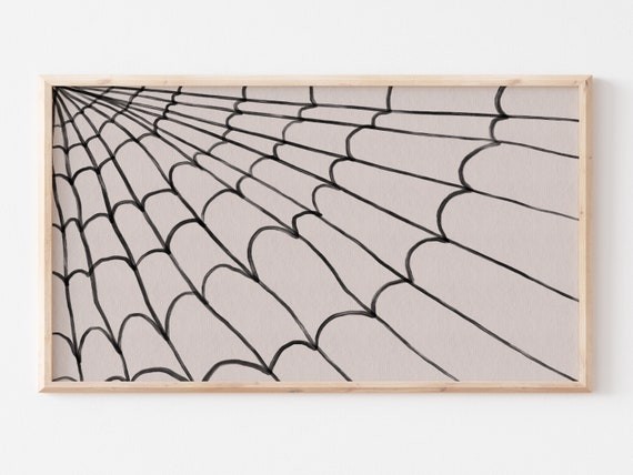 Samsung Frame TV Art | Spiderweb Halloween Art | Neutral | Modern Farmhouse | Transitional Decor ... | Etsy (US)