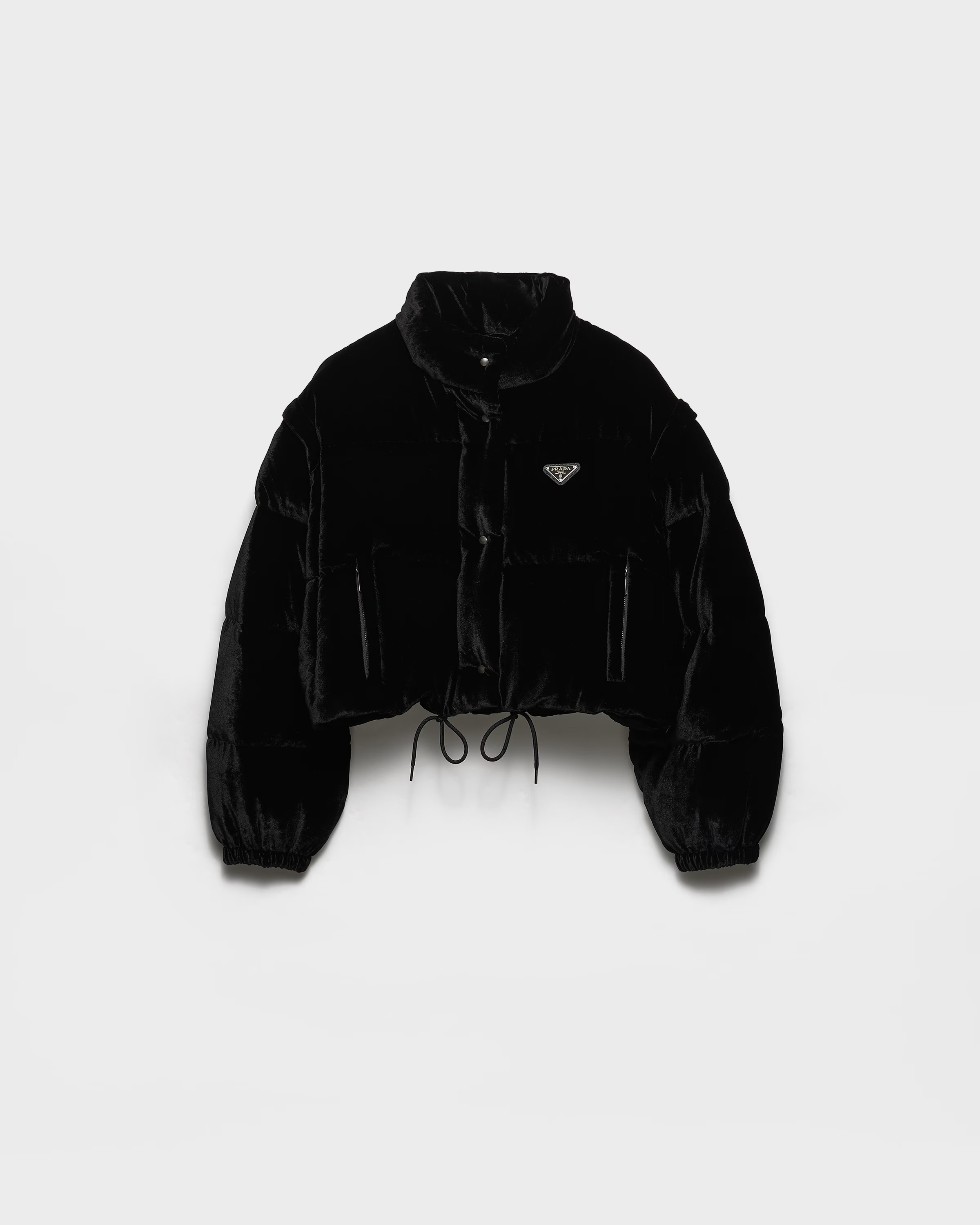 Velvet down jacket | Prada UK