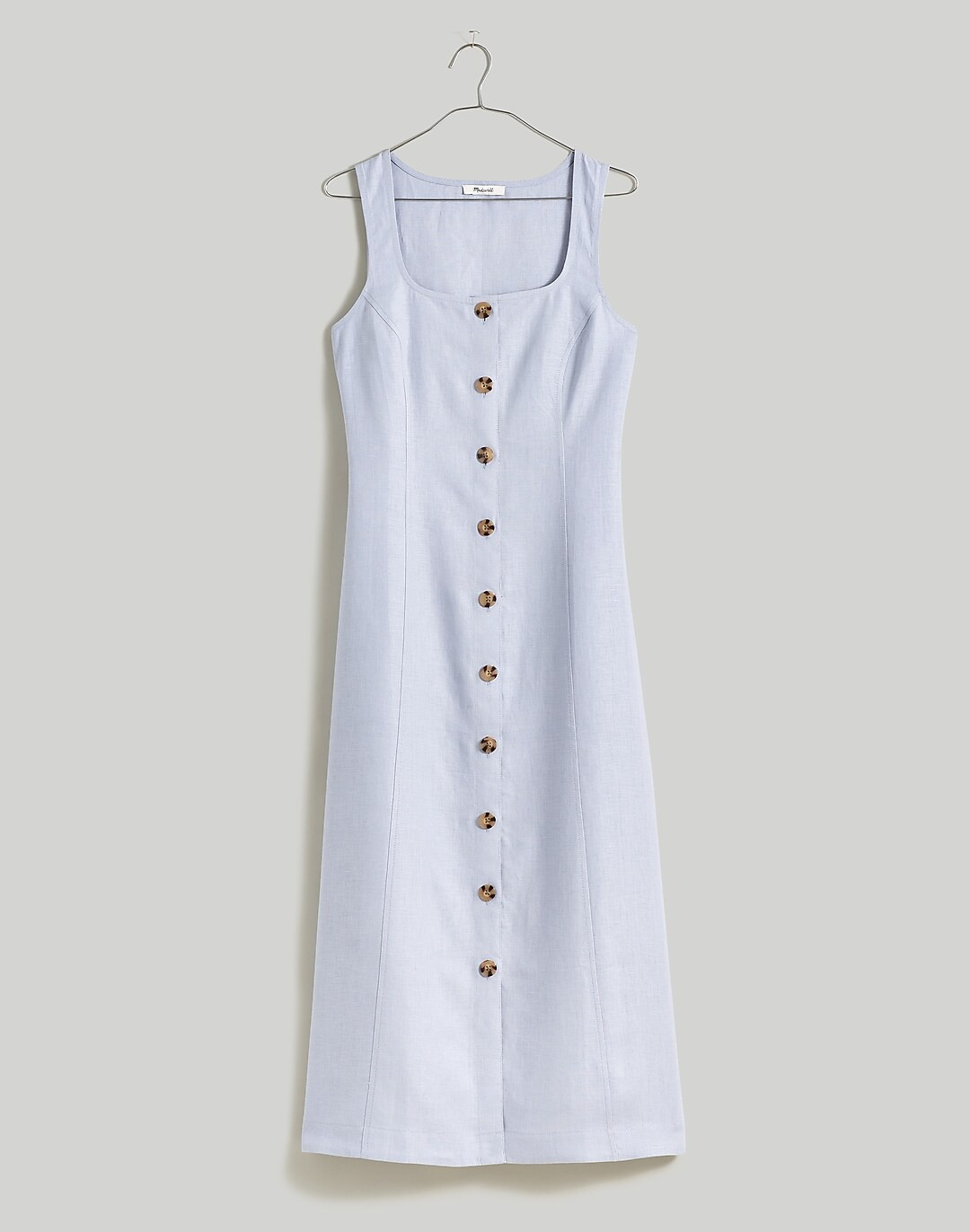 Button-Front Midi Dress in 100% Linen | Madewell