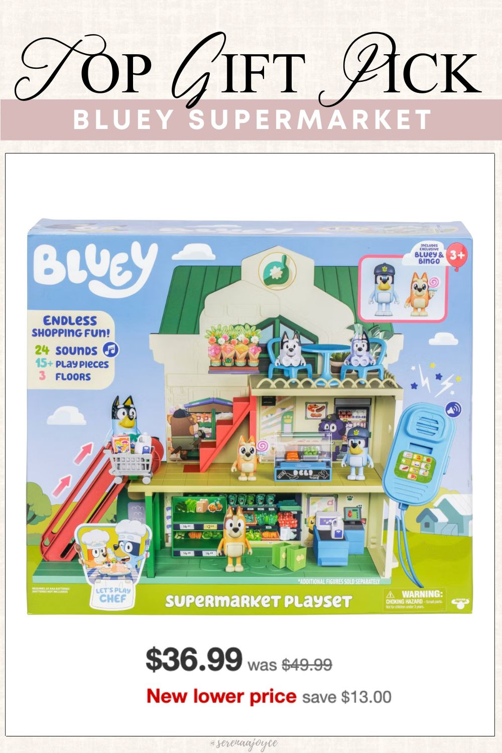 $13 OFF! If you need a toddler Christmas gift idea, I just ordered this Bluey supermarket play set for Marvin! It has a working escalator, and a few stories of fun.

I linked a few other toddler christmas gift ideas too that are bluey. This is a top gift pick and brand spanking new!

#LTKmomlife #LTKFindsUnder50 

 #LTKCyberWeek #LTKGiftGuide #LTKKids