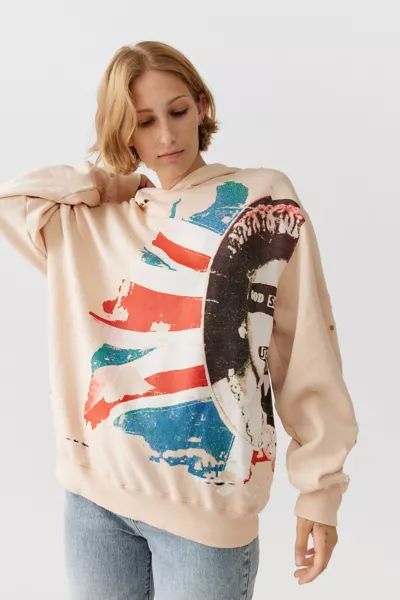 Sex Pistols Oversized Hoodie Sweatshirt | Urban Outfitters (US and RoW)