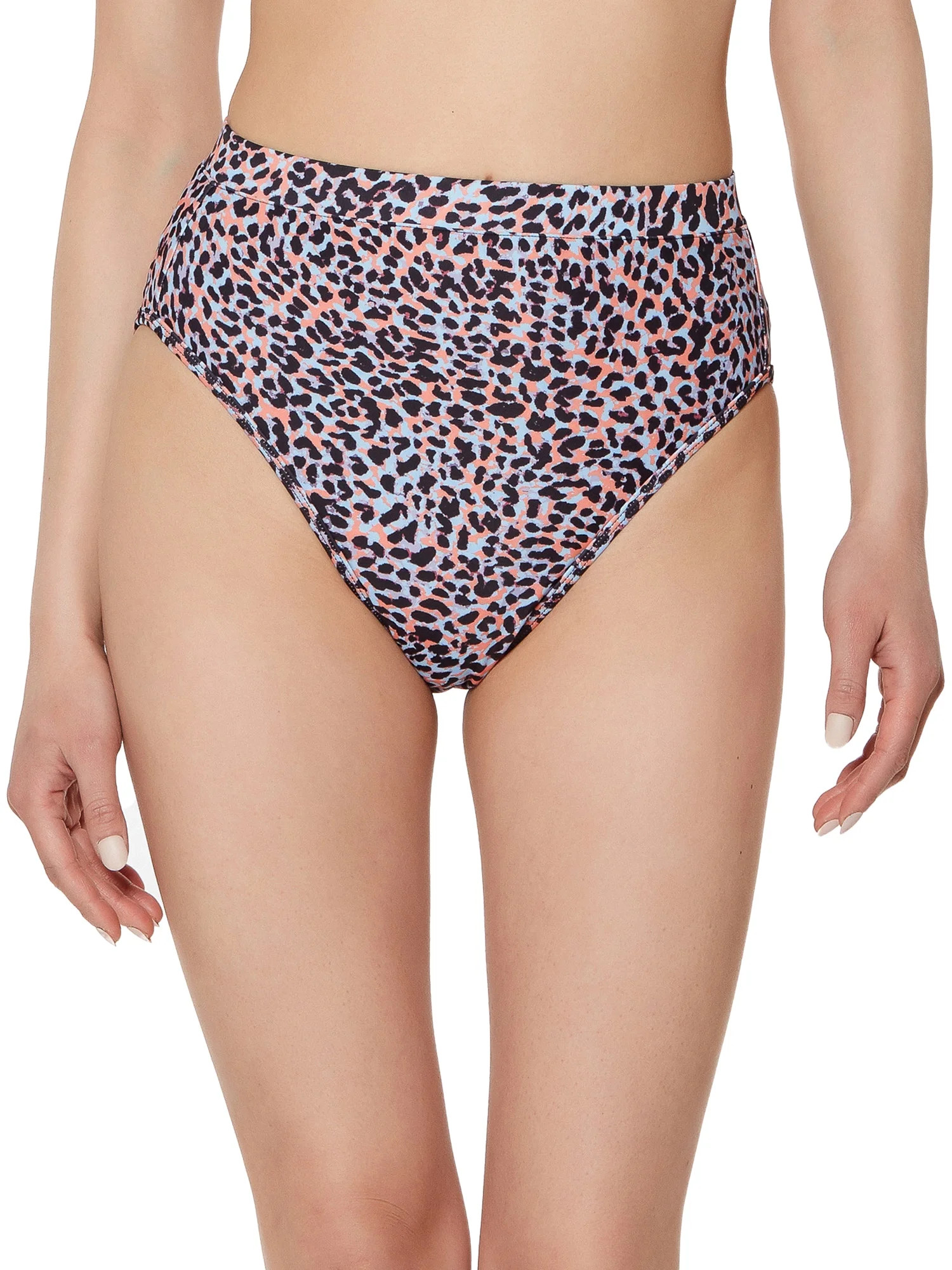 JS Jessica Simpson Women's Groovy Leopard High Waisted Swimsuit Bottom - Walmart.com | Walmart (US)