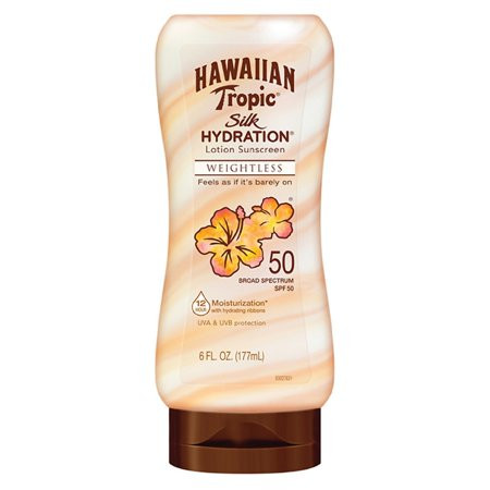 Hawaiian Tropic Silk Hydration Weightless Lotion Sunscreen SPF 50 | Walmart (US)