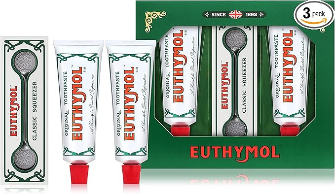 [Euthymol] Original Toothpaste Gift Set, Set of 2 Euthymol Original Fluoride-Free Toothpaste (106... | Amazon (US)
