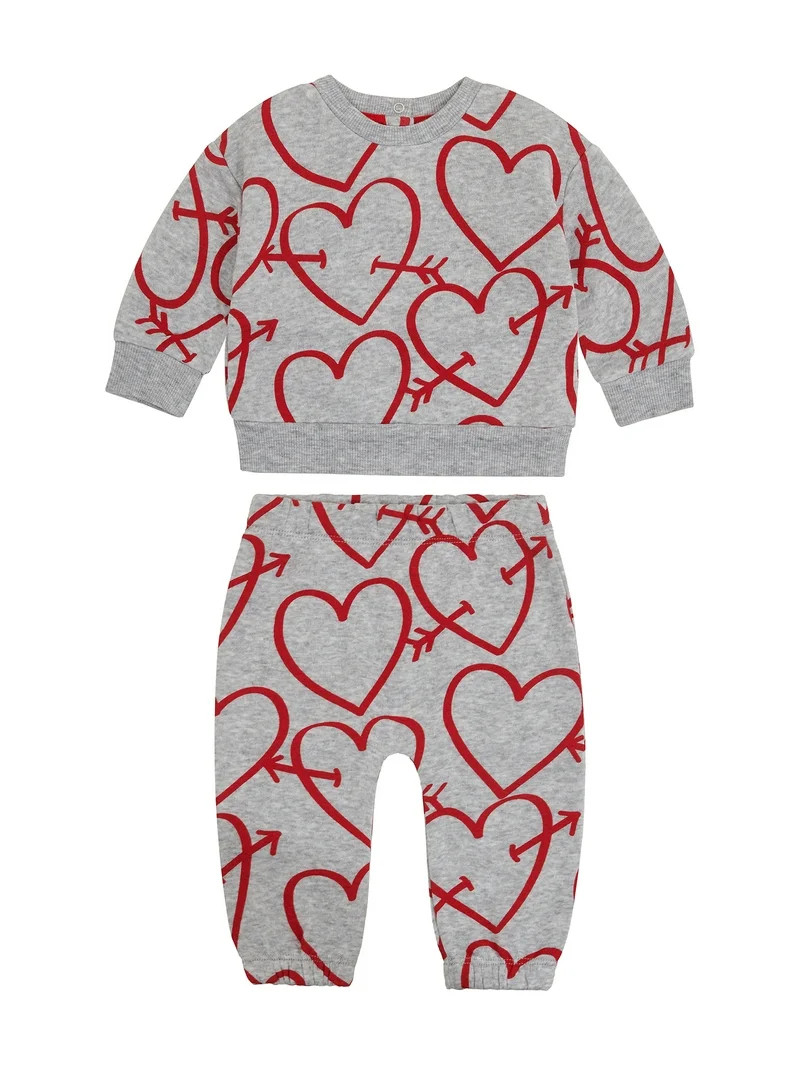 Way To Celebrate Baby Valentine's Day Jogger Set, Sizes 0-3M-6-9M | Walmart (US)