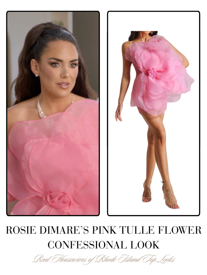 Rosie DiMare's Pink Tulle Flower Confessional Look 

 