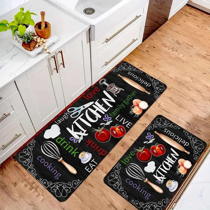 Modern Minimalist Print Kitchen Carpet Thickened Area Rug - Temu | Temu Affiliate Program