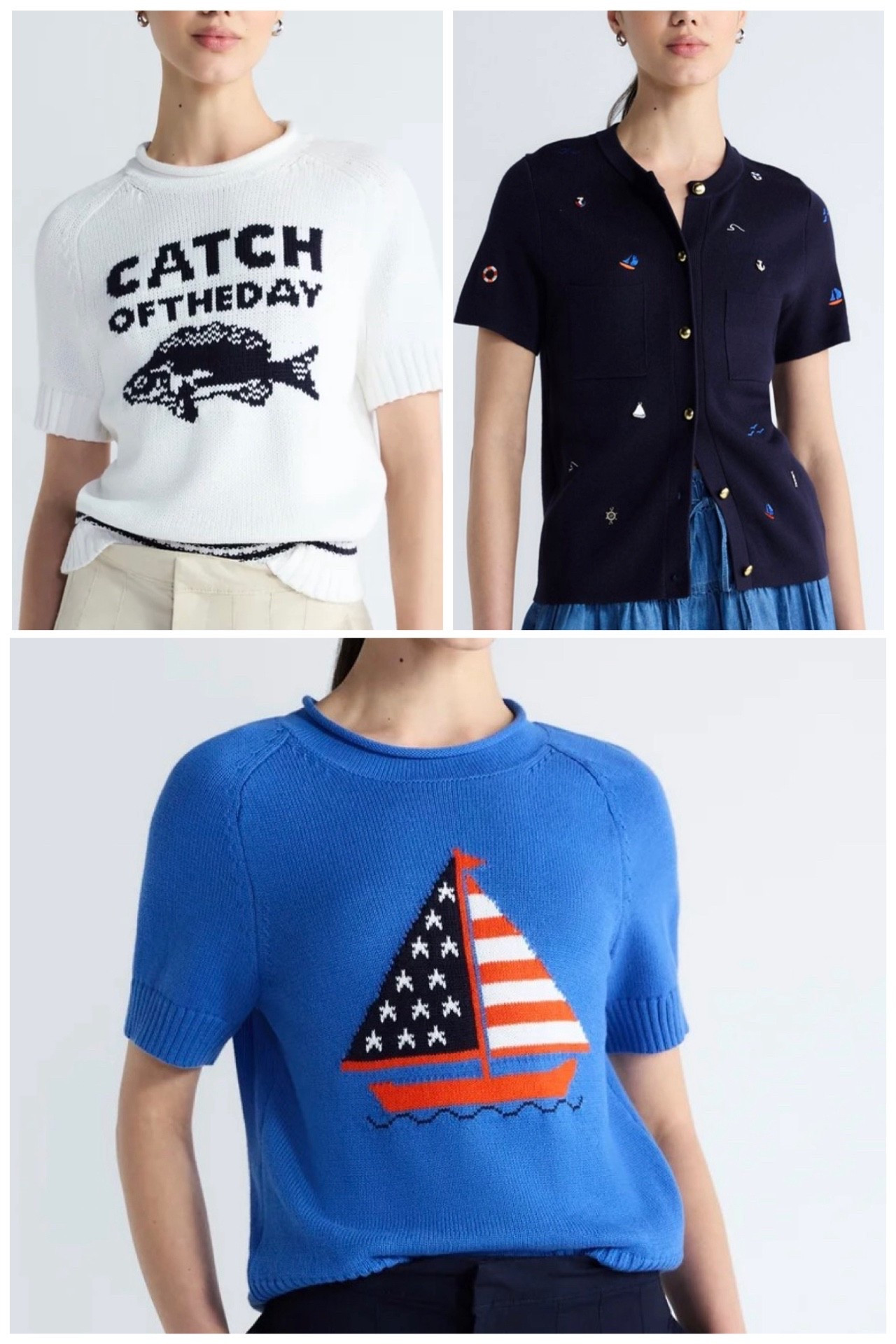 Coastal Preppy Summer Knits 🇺🇸⚓️🐟


The cutest coastal-inspired sweaters for summer 🇺🇸⚓️ Think nautical details, playful graphics, and easy lightweight knits you can wear from beach days to dinner by the water. I’m loving the sailboat motif, classic navy cardigan, and the fun “catch of the day” moment—perfect for that polished preppy vibe with a coastal twist 🐟💙 Pair with white denim, a breezy skirt, or throw over a sundress for an effortless summer look ☀️✨

coastal style, nautical outfit ideas, summer knits, preppy summer outfits, beach vacation outfits, patriotic style, sailboat sweater, navy cardigan outfit, chic casual summer looks

#LTKWorkwear #LTKSeasonal #LTKOver40