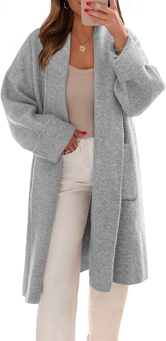 Saodimallsu Womens Long Cardigan Sweaters Chunky Open Front Oversized Slouchy Knit Fall Trendy Co... | Amazon (US)