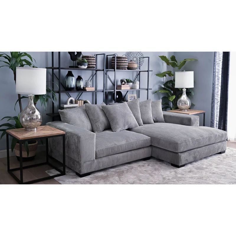 Luxe 2 - Piece Upholstered Sectional | Wayfair North America