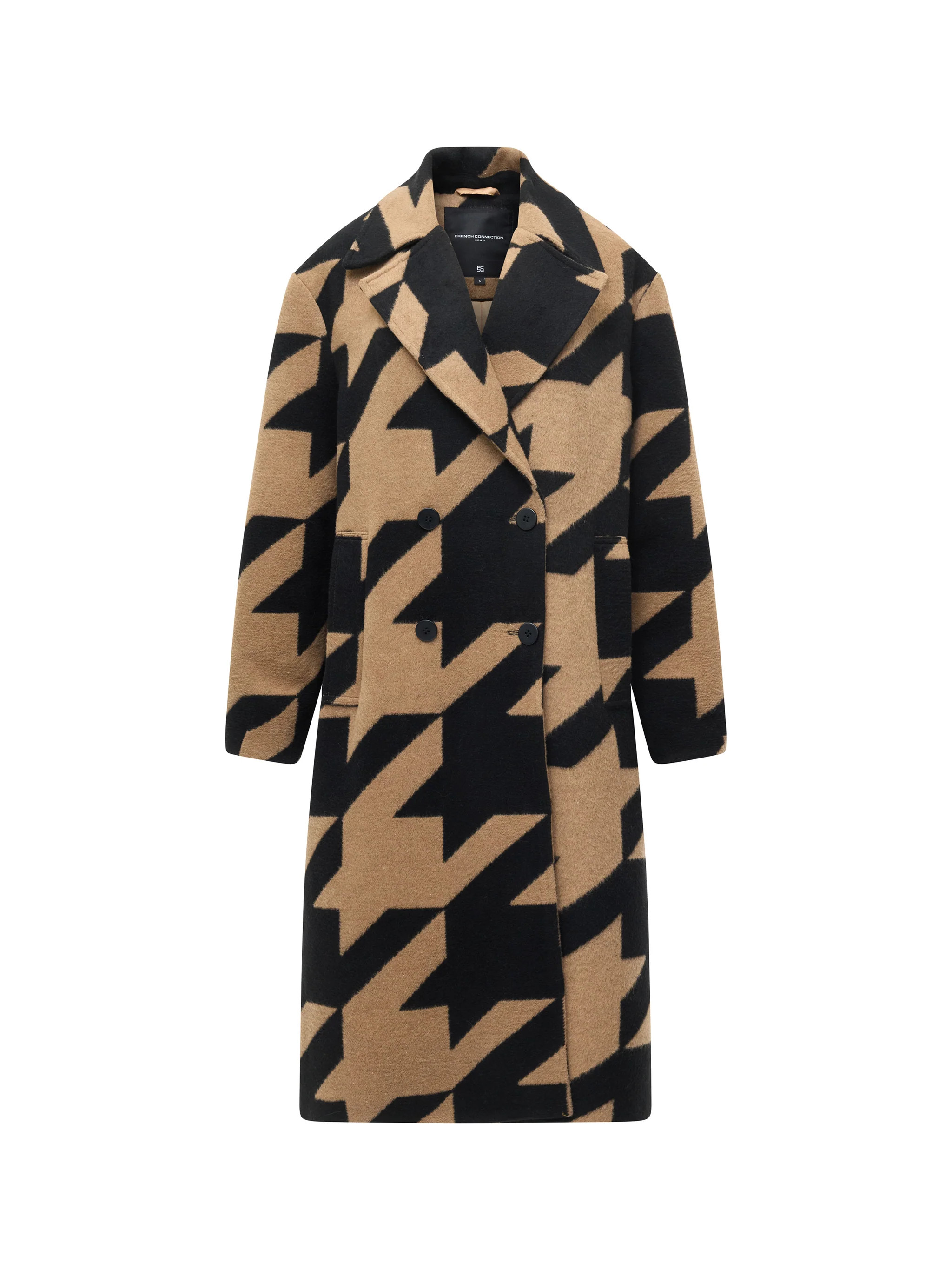 Lucilla Houndstooth Coat | French Connection (UK)