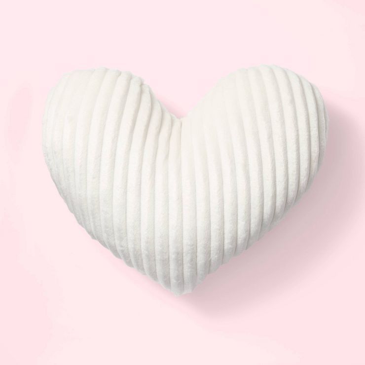 Ribbed Heart Shaped Throw Pillow - Spritz™ | Target