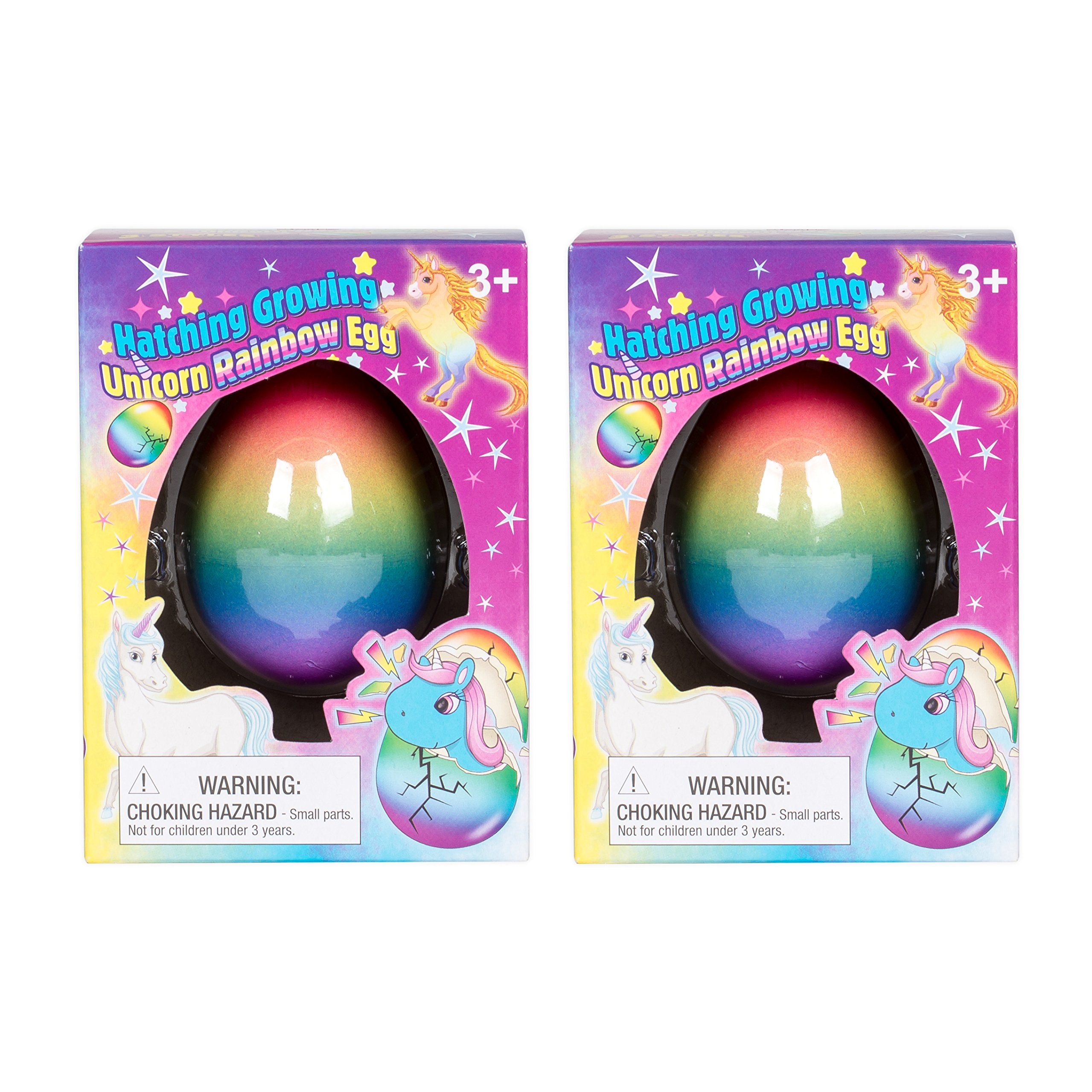 Set of 2 Surprise Growing Hatching Rainbow Egg Kids Toys (Unicorn) | Amazon (US)