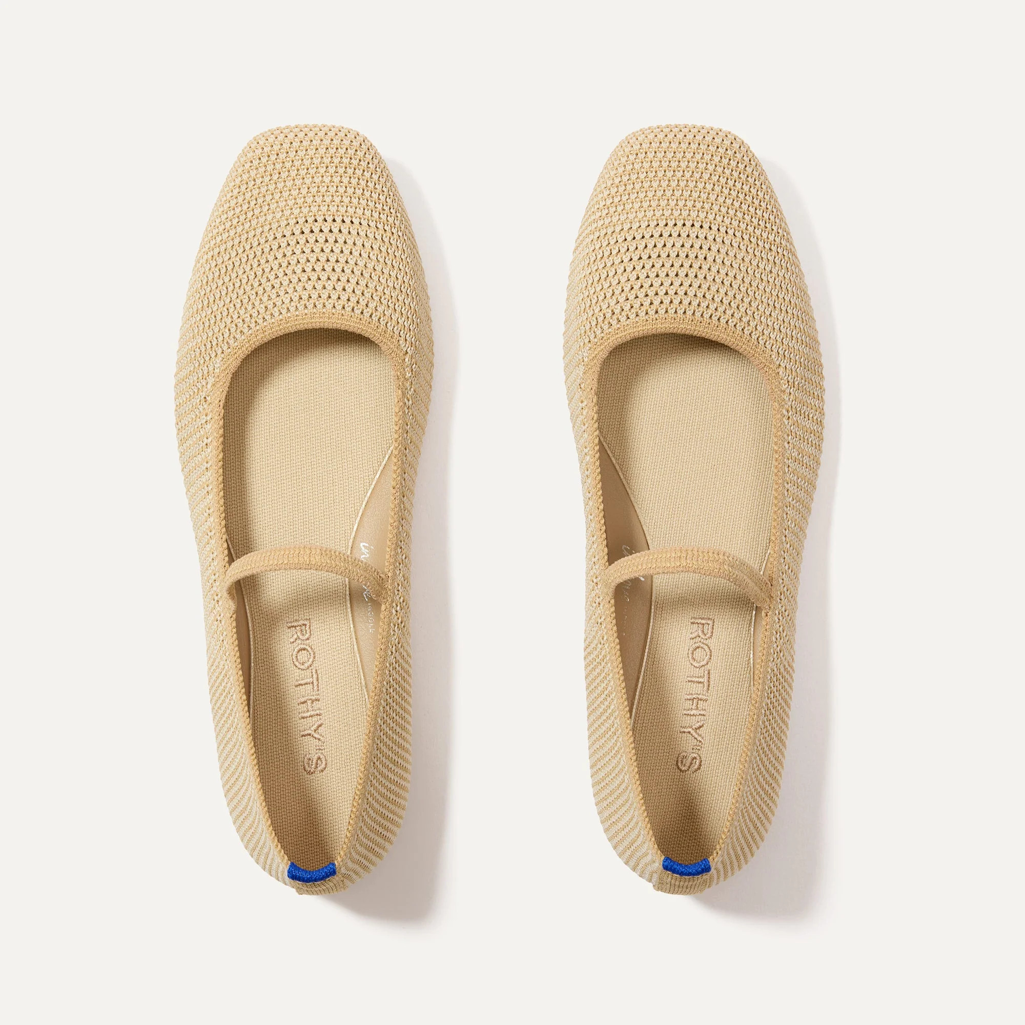 The Max Square Mary Jane in Cream Raffia Knit | Rothy's | Rothy's
