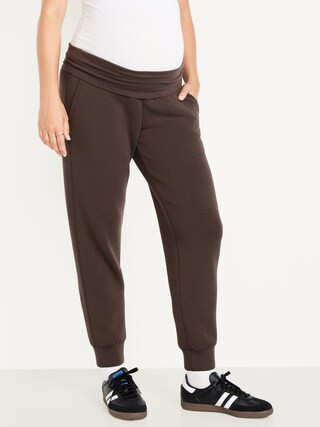 Maternity Bounce Fleece Rollover-Waist Jogger Sweatpants | Old Navy (US)