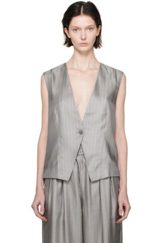 Silk Laundry - Gray Slouch Vest | SSENSE