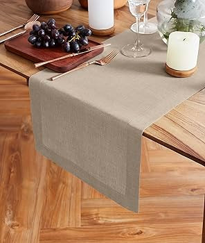 Solino Home Linen Table Runner 14 x 36 Inches – 100% Pure Linen Fabric Prewashed Flax Table Run... | Amazon (CA)