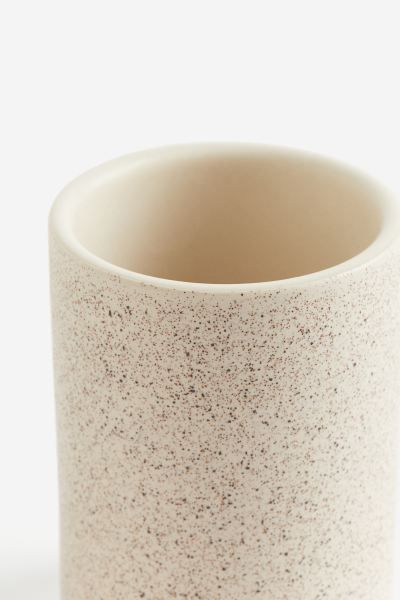 Stoneware Toothbrush Mug - Beige/speckled - Home All | H&M US | H&M (US + CA)