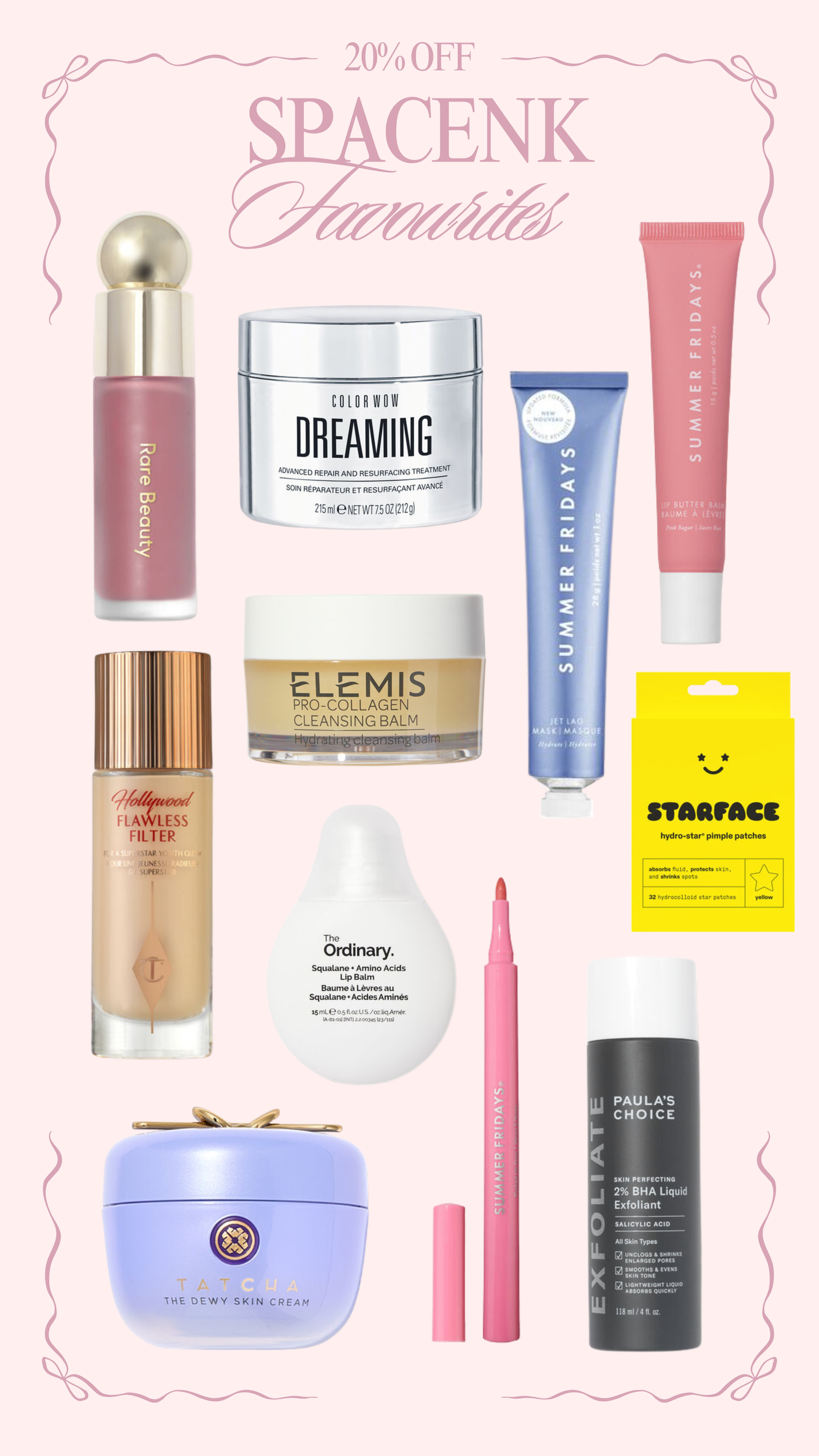 20% off at SpaceNK 🩷 Linked all my faves ⭐️

Elemis, charlotte tilbury, rare beauty, tatcha, summer fridays, make up routine, skincare routine, hair care, hair mask 

 #LTKspring #LTKbeauty #LTKsale