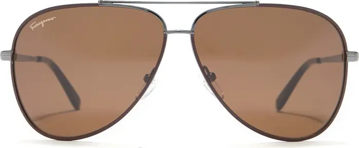 Salvatore Ferragamo 60mm Aviator Sunglasses | Nordstromrack | Nordstrom Rack
