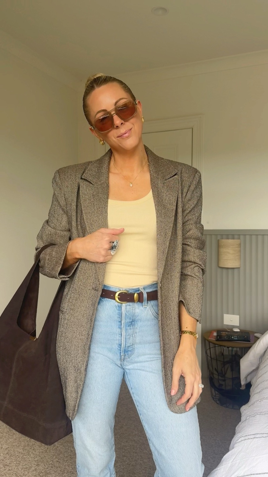 Jeans and a blazer, but make it cute with accessories and a pop of colour! I’m in a 12/30 in the jeans, 10 in the blazer and large in the tank x

#LTKstyletip #LTKaustralia #LTKsummer