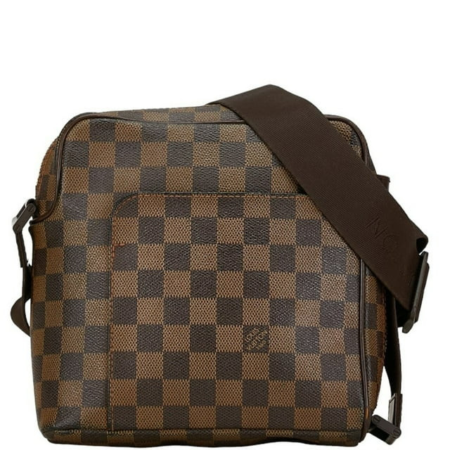 Pre-Owned Louis Vuitton Damier Olaf PM Shoulder Bag N41442 Brown PVC Leather Women's LOUIS VUITTO... | Walmart (US)
