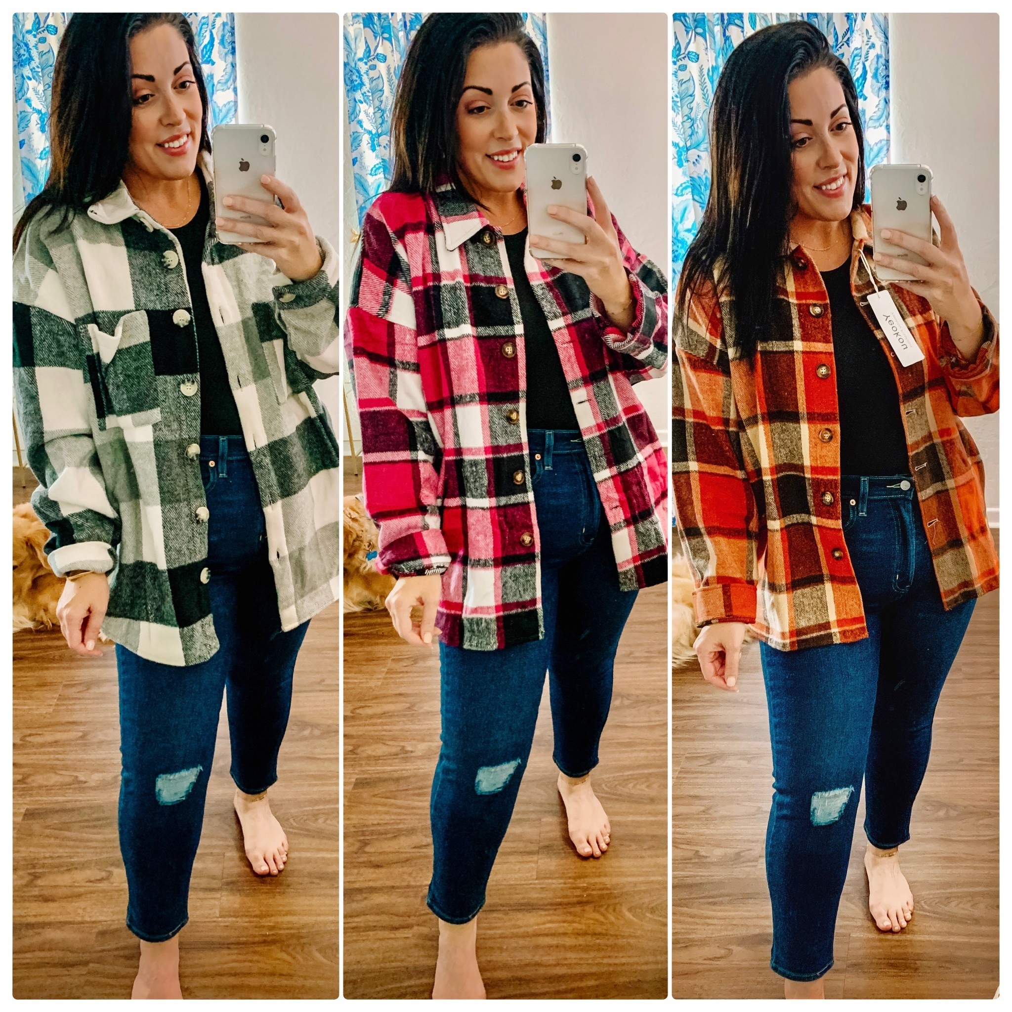 That in between where you need a jacket in the morning and you’re sweating in the afternoon 🙄 We call that Fall in Texas! 

I’ve linked some super cute plaid shacket options on LTK to get you through this weird season and take you into the cooler months!

Fit on all are oversized and they are COZY!

#LTKSeasonal #LTKcurves #LTKunder50