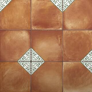 Sentier des Ocres Deco Green 7-7/8 in. x 7-7/8 in. Porcelain Floor and Wall Tile (7.2 sq. ft./Cas... | The Home Depot