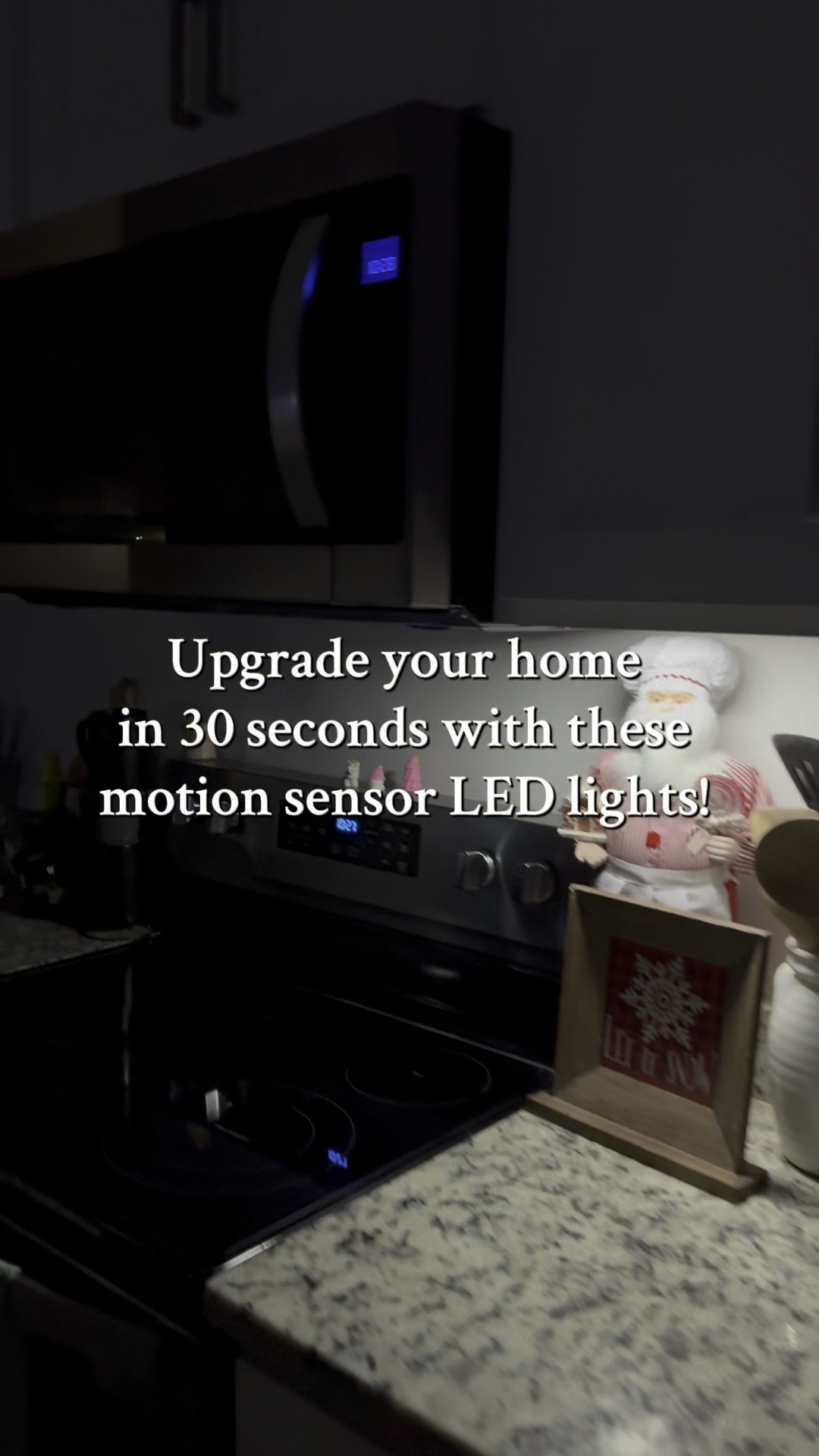 Upgrade your home in seconds, talk about boujee on a budget! These LED motion sensor light improve every room in the home and set super affordable! #homedecor #homehack #ledlight #homeimprovement 