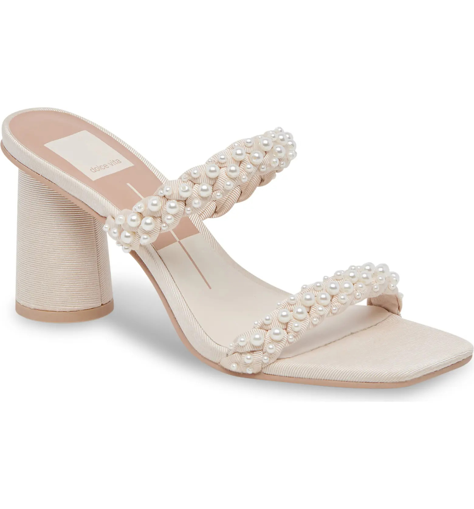 Nairi Faux Pearl Embellished Heeled Sandal (Women) | Nordstrom Rack