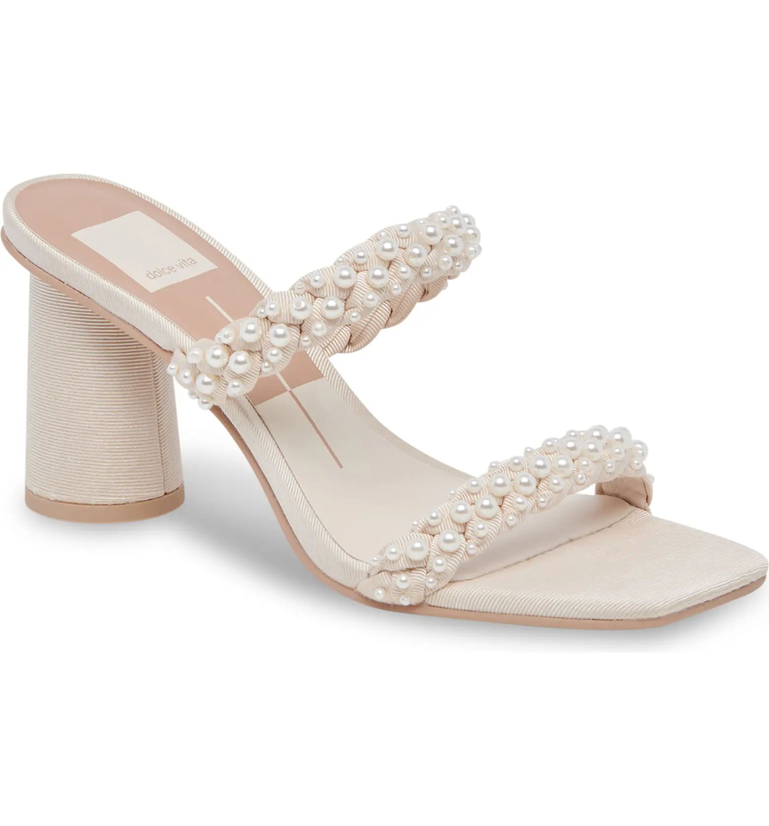 Nairi Faux Pearl Embellished Heeled Sandal | Nordstrom Rack