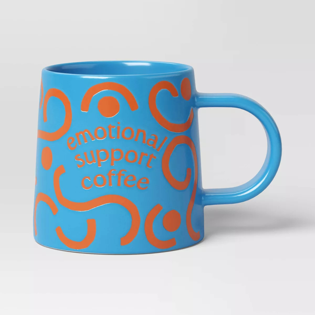 16oz Stoneware Emotional Support Coffee Mug Blue - Room Essentials™: Microwave & Dishwasher Saf... | Target